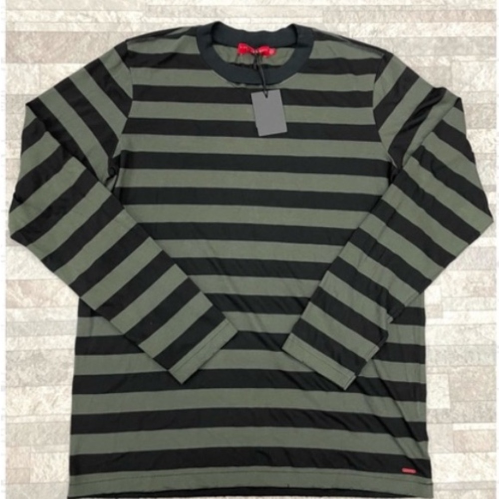 NWT n:PHILANTHROPY Arthur Long Sleeve Shirt in Black/Olive Size Medium